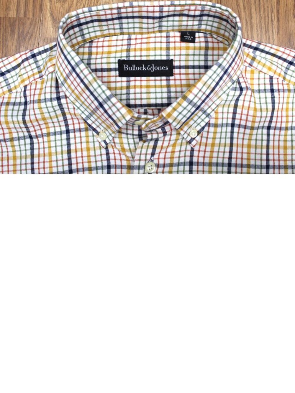 BULLOCK & JONES REGULAR FIT SHIRT 100% COTTON MULTI-COLOR Sz LARGE, L  Top notch